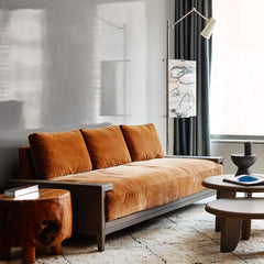 Varick Wooden Arm Sofa