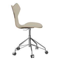 Grand Prix Swivel Chair 3131 - Clear Lacquered - Front Upholstered