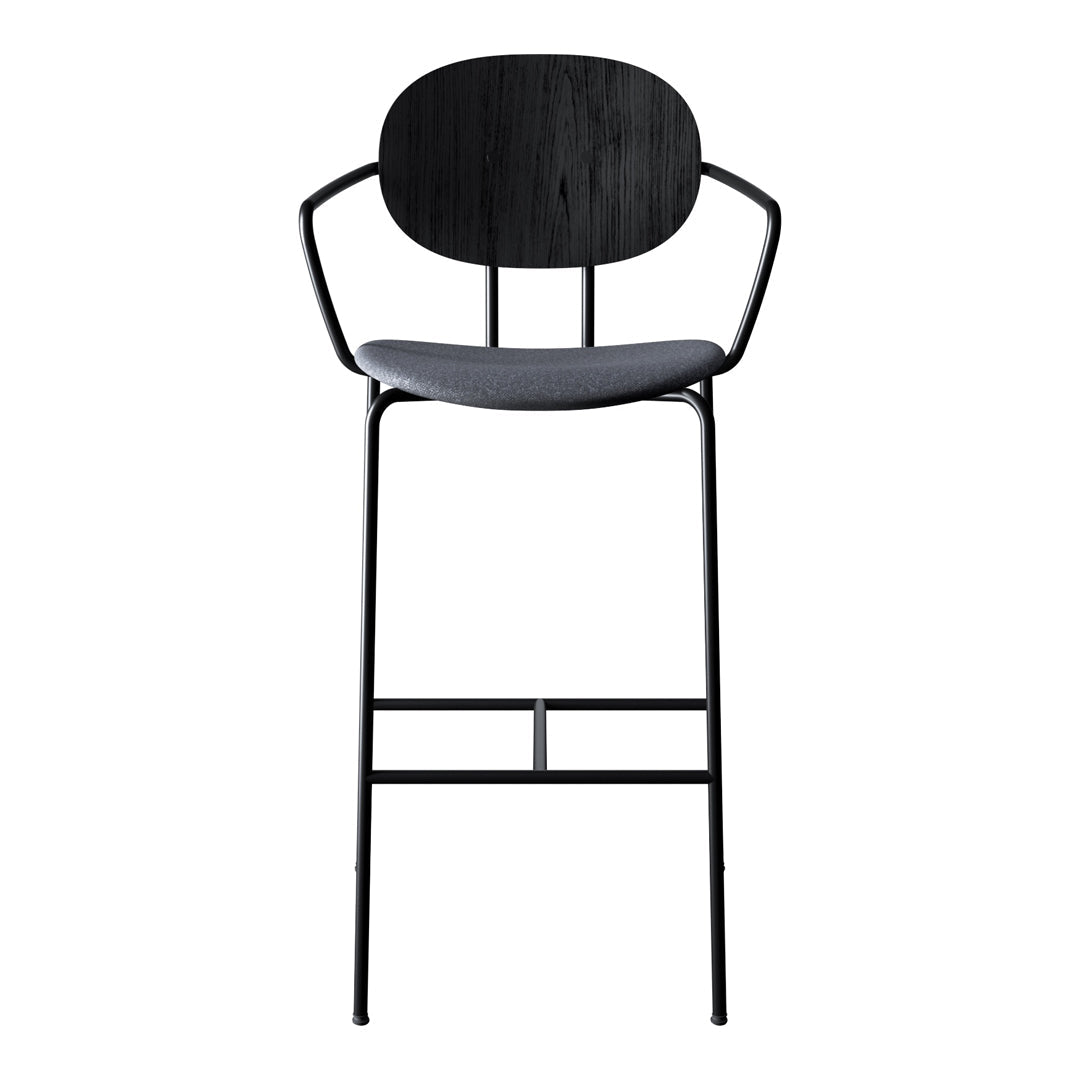 Piet Hein Bar Chair w/ Armrest - Seat Upholstered