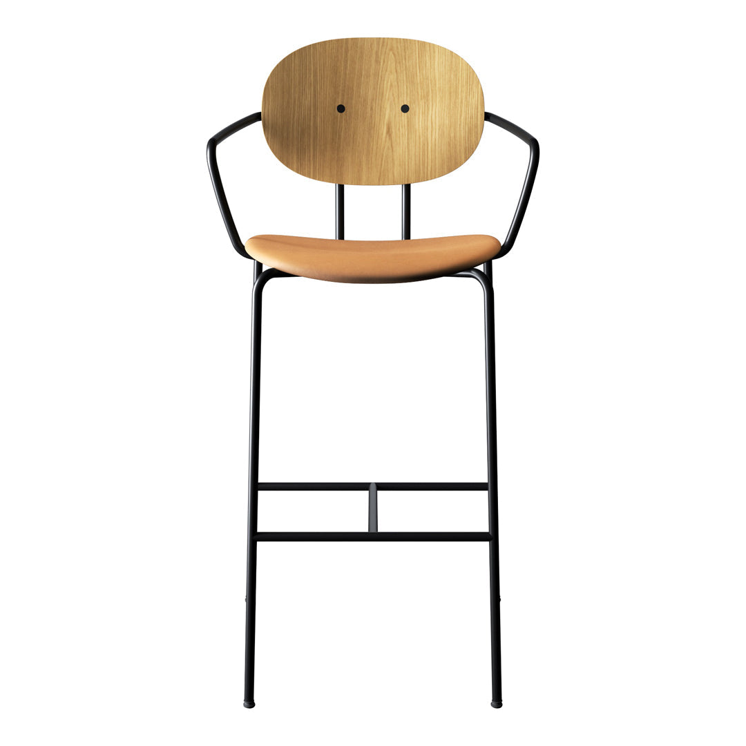 Piet Hein Bar Chair w/ Armrest - Seat Upholstered