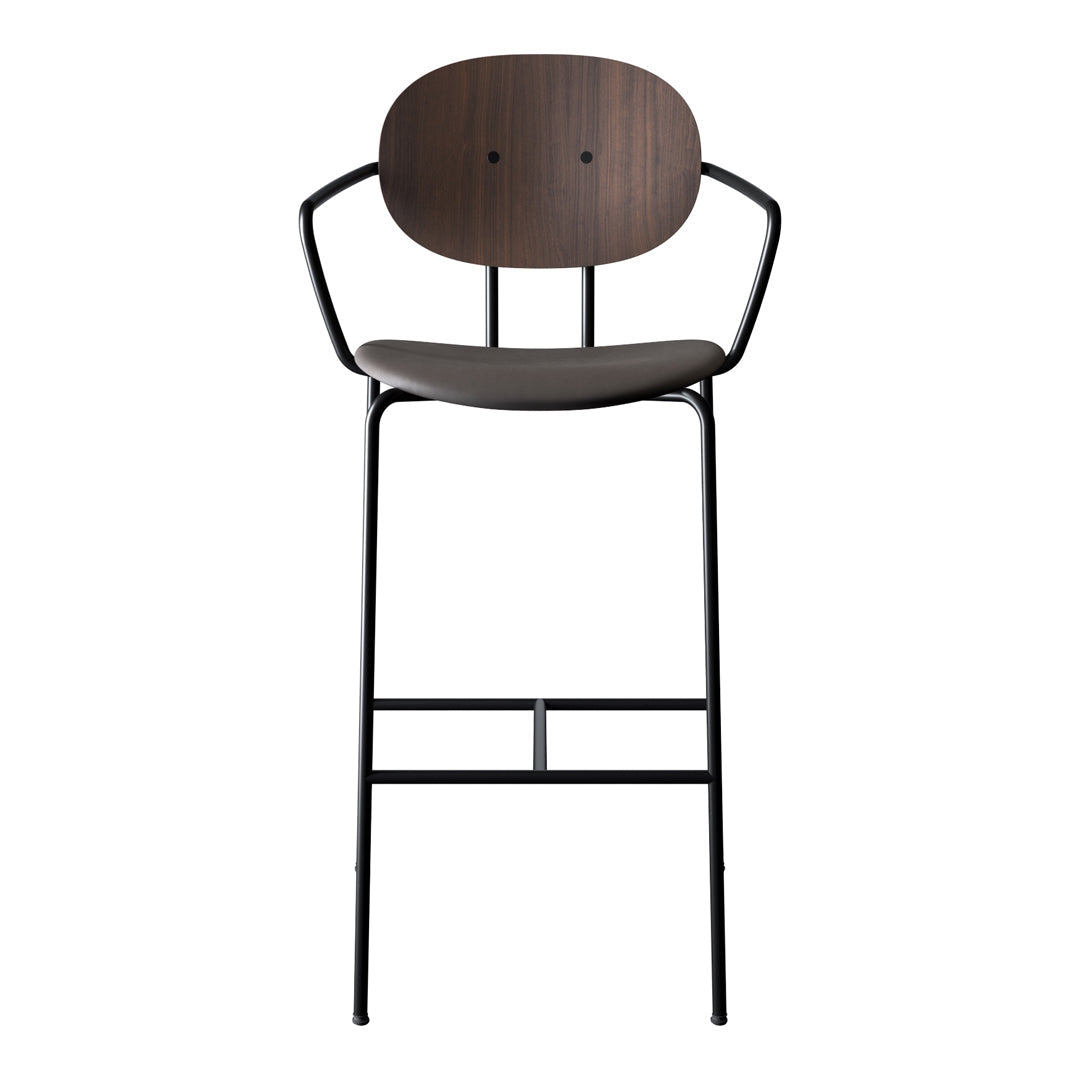 Piet Hein Bar Chair w/ Armrest - Seat Upholstered