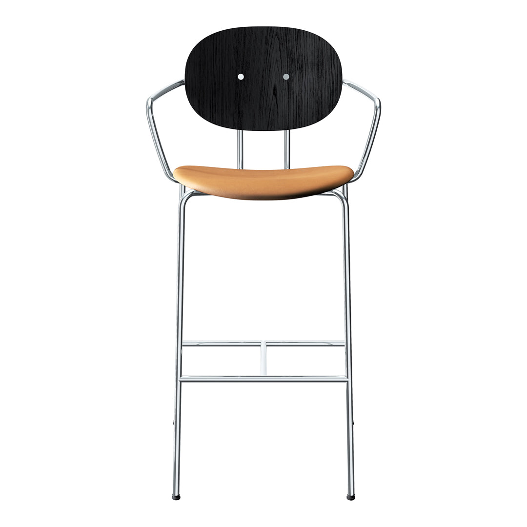 Piet Hein Bar Chair w/ Armrest - Seat Upholstered