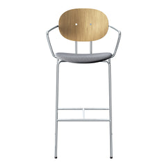 Piet Hein Bar Chair w/ Armrest - Seat Upholstered