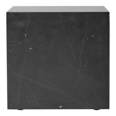 Marble Plinth End Table - Cubic