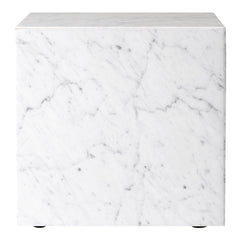 Marble Plinth End Table - Cubic