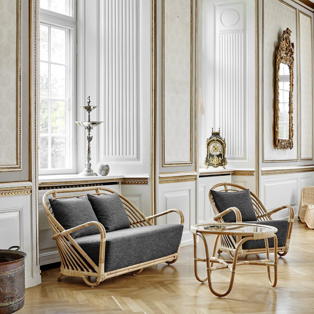 Charlottenborg Table w/ Glass Top