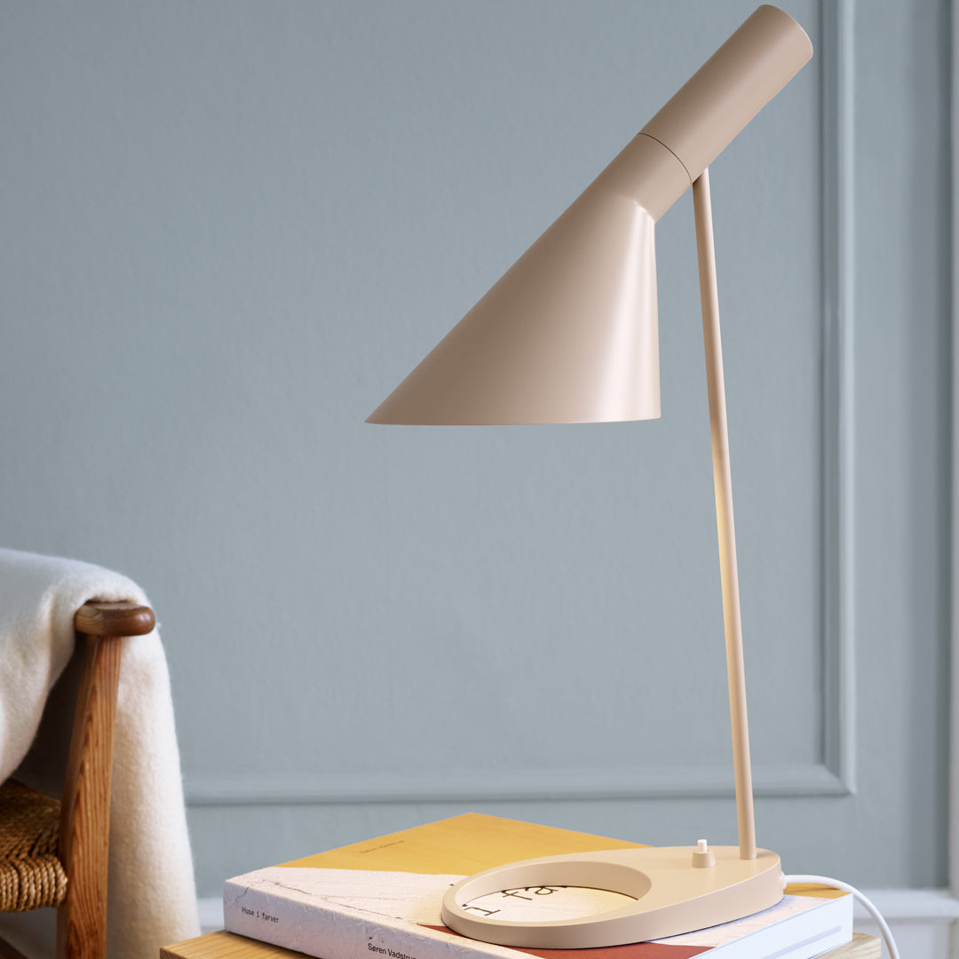 Mid-Century modern scandinavian table lamp AJ MINI, white by Arne Jacobsen  for Louis Poulsen.