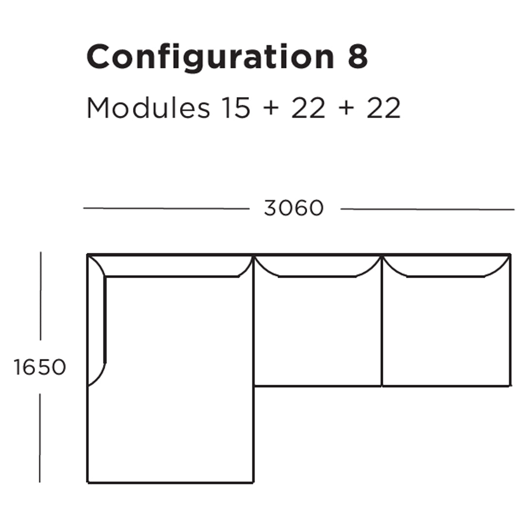 Blade Modular Sofa (Modules 9-16)