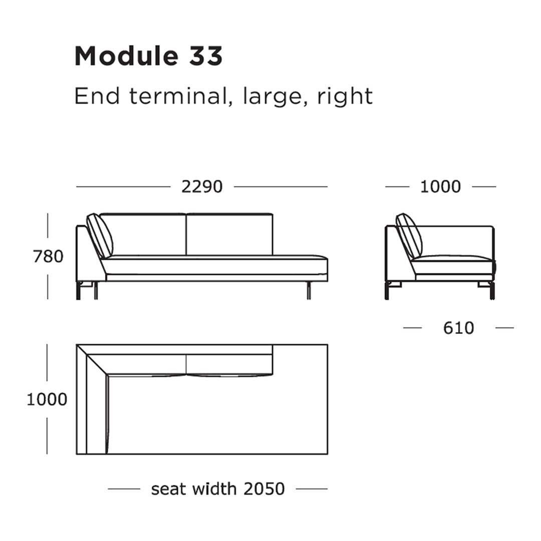 Edge V1 Modular Sofa (Modules 33-38)