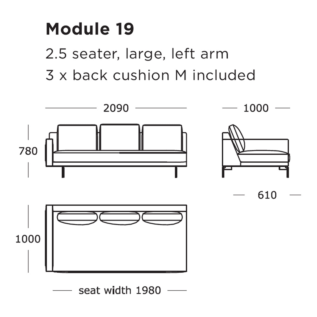 Edge V2 Modular Sofa (Modules 17-24)