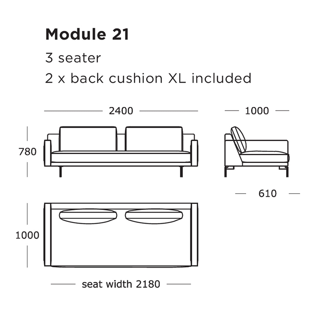 Edge V2 Modular Sofa (Modules 17-24)