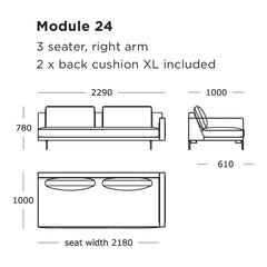 Edge V2 Modular Sofa (Modules 17-24)