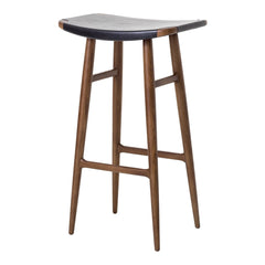 Freja Bar Stool - Leather Seat