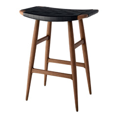 Freja Counter Stool - Leather Stripe Seat