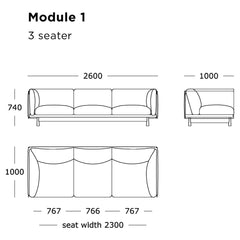 Kite Modular Sofa (Modules 1-4)