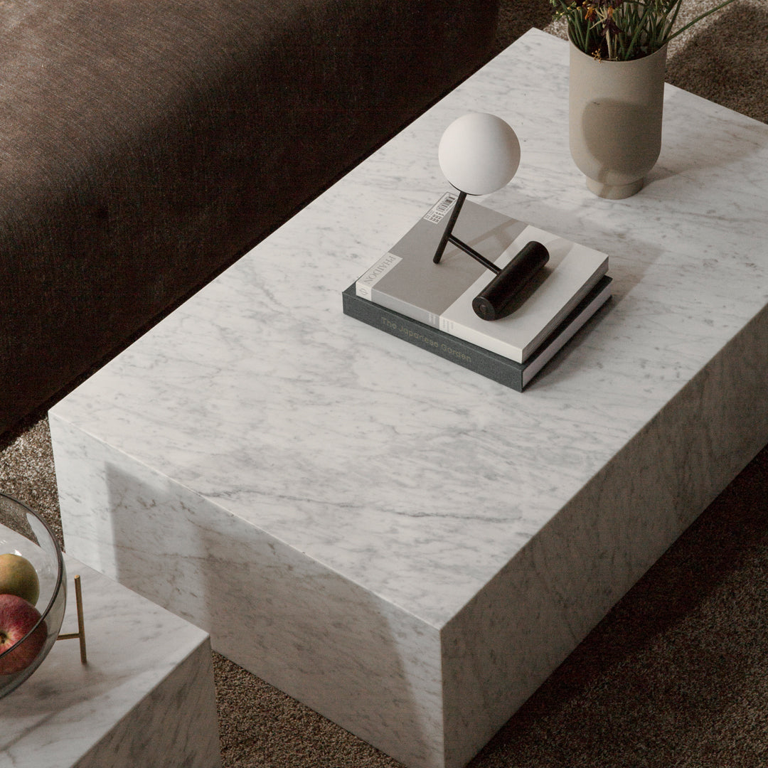 Marble Plinth Coffee Table - Low