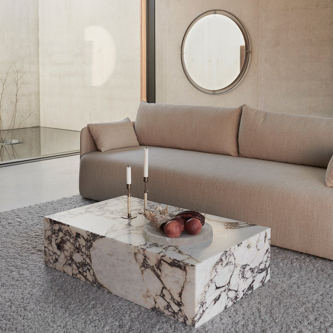 Marble Plinth Coffee Table - Low