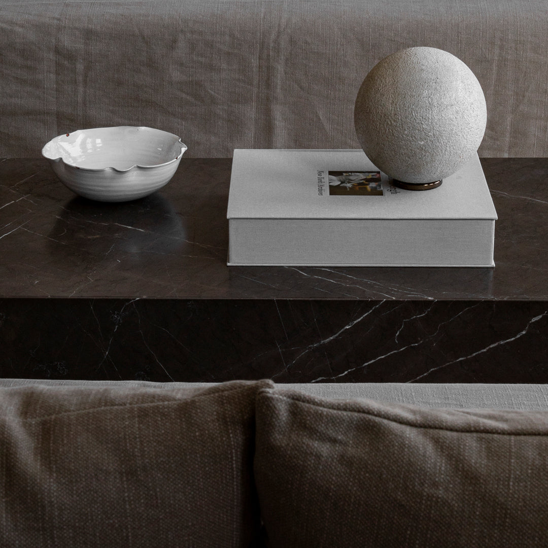 Marble Plinth Coffee Table - Low