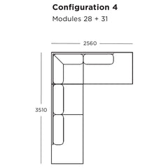 Maho Modular Sofa (Modules 29-32)