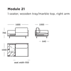 Maho Modular Sofa (Modules 21-24)