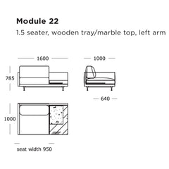 Maho Modular Sofa (Modules 21-24)