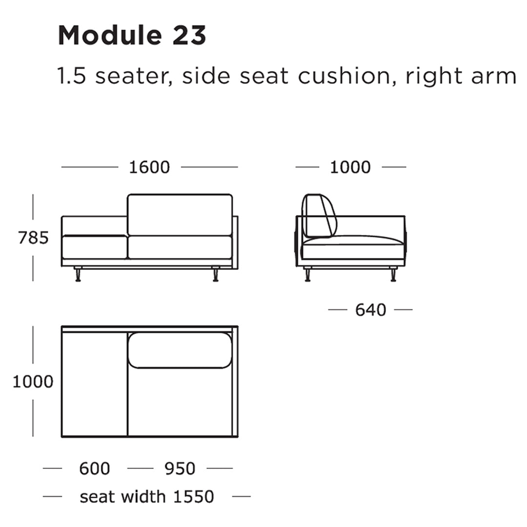 Maho Modular Sofa (Modules 21-24)