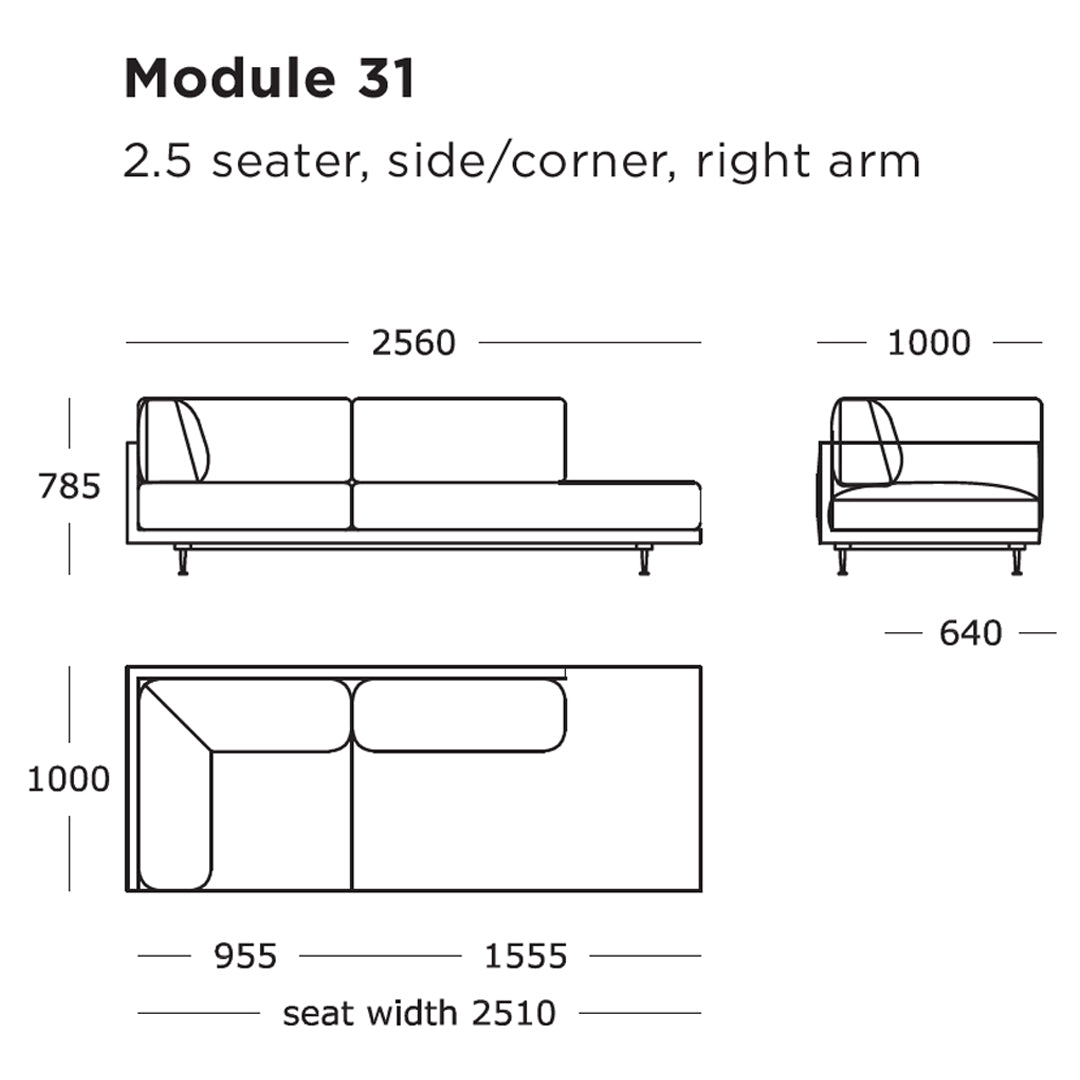 Maho Modular Sofa (Modules 29-32)