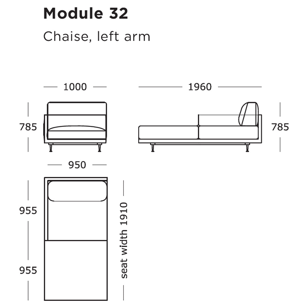 Maho Modular Sofa (Modules 29-32)