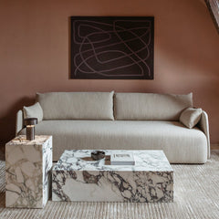 Marble Plinth Coffee Table - Low