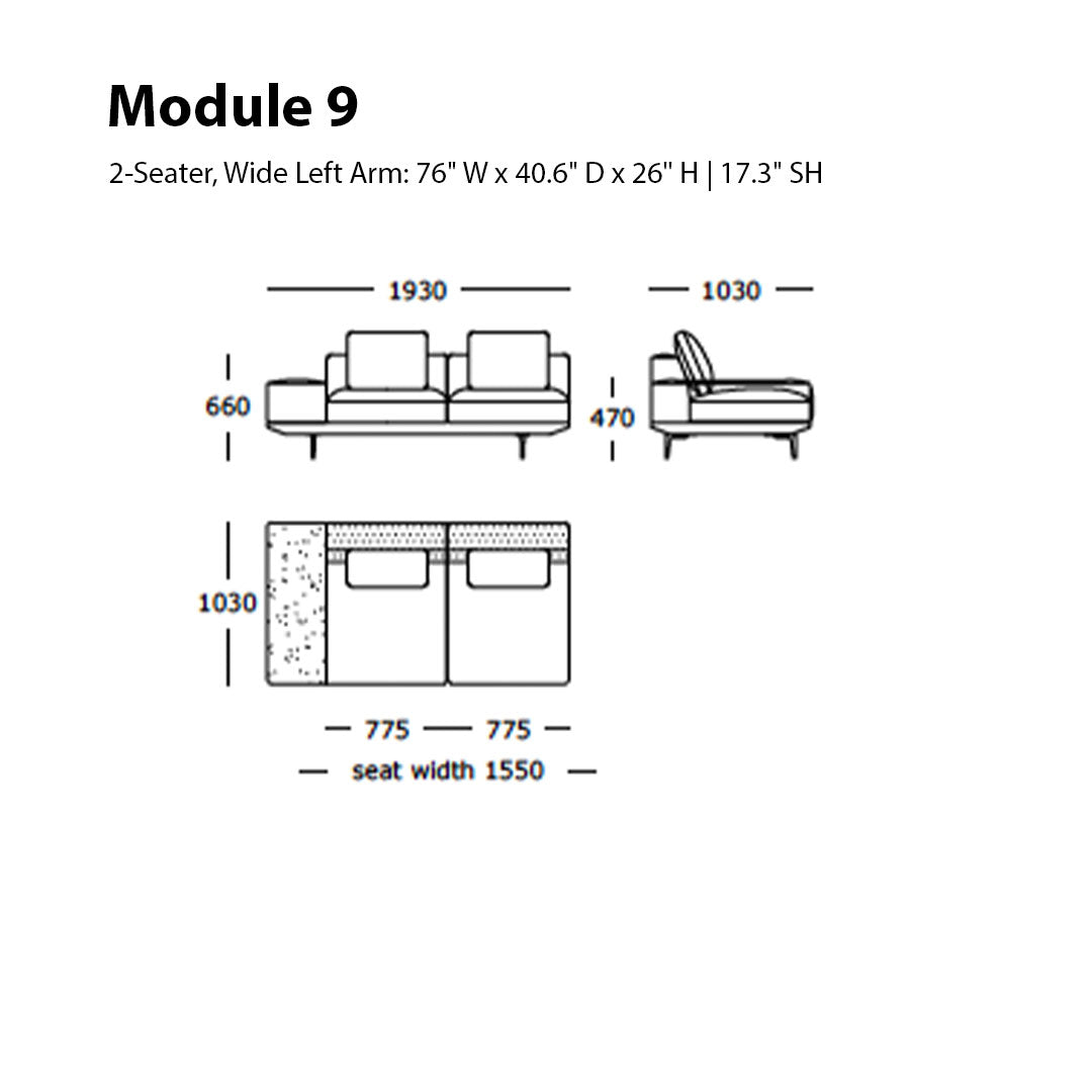 Surface Modular Sofa (Modules 9-12)