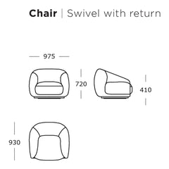 Montholon Lounge Chair - Swivel Base