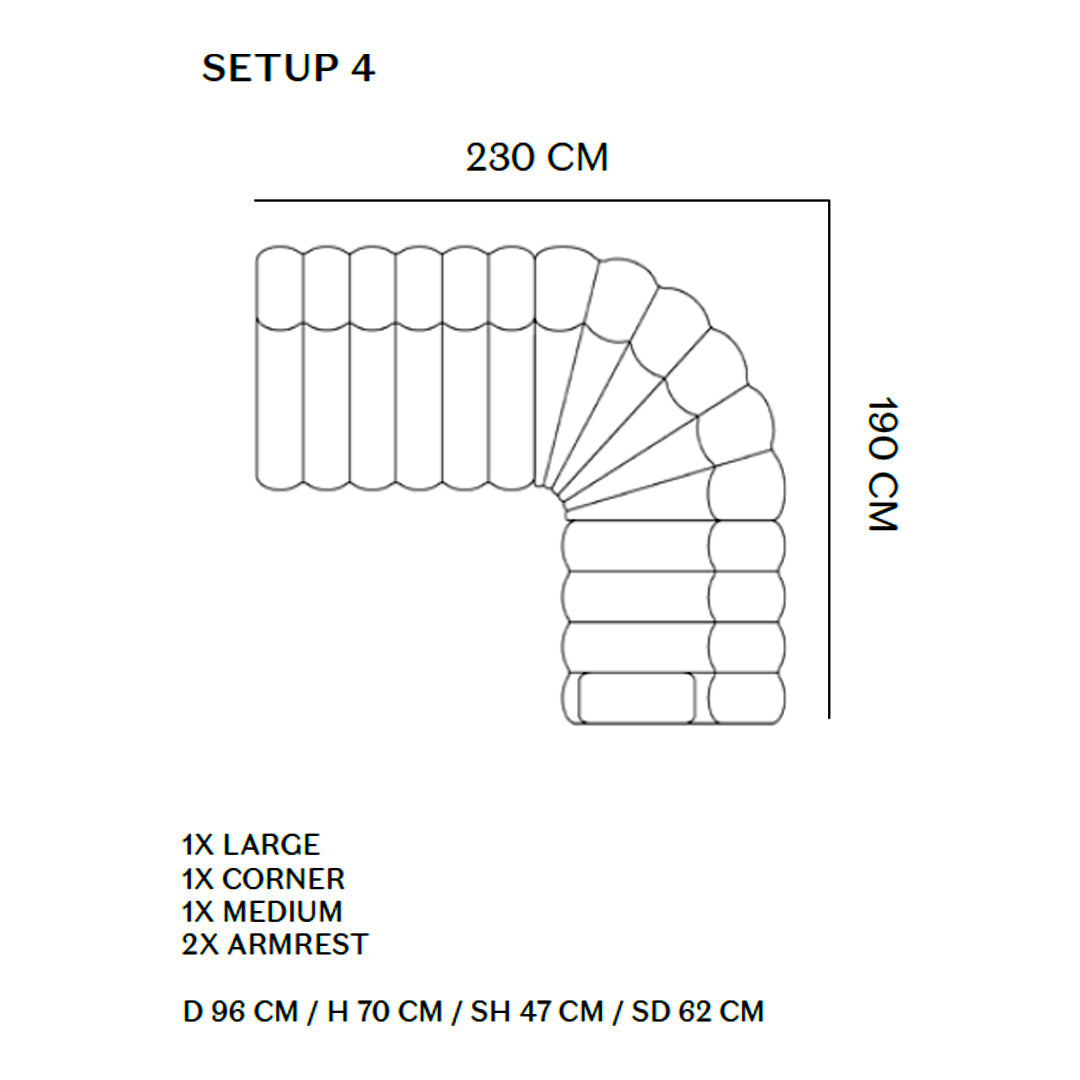 Studio Modular Sofa - Setup 4