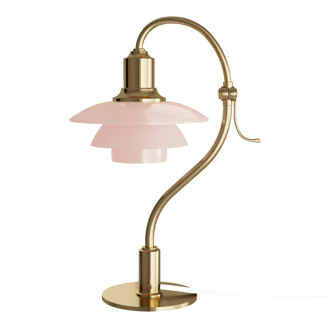 PH 2/2 Luna Table Lamp - Pale Rose / Brass