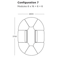 Panorama Modular Sofa (Modules 16-17)