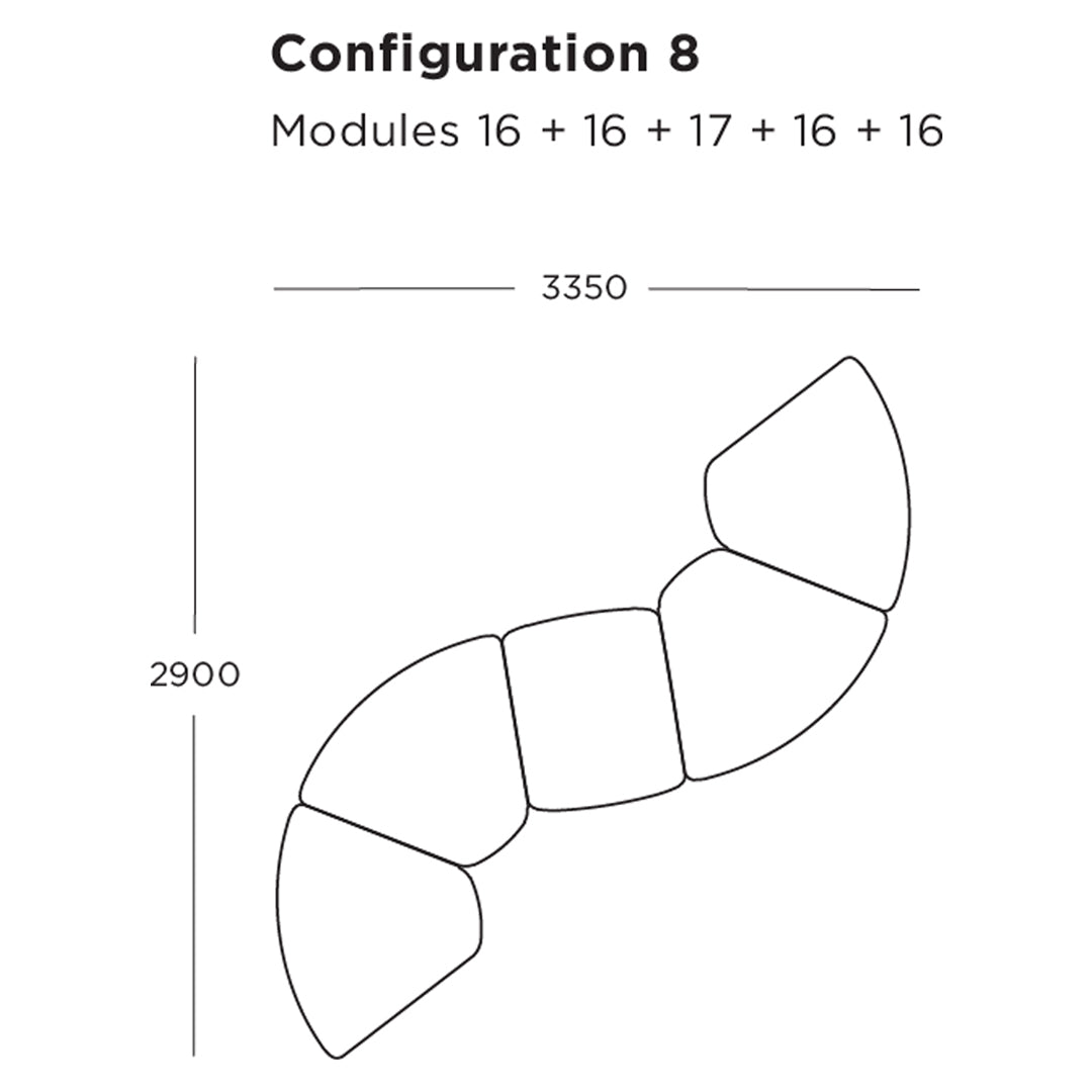 Panorama Modular Sofa (Modules 16-17)