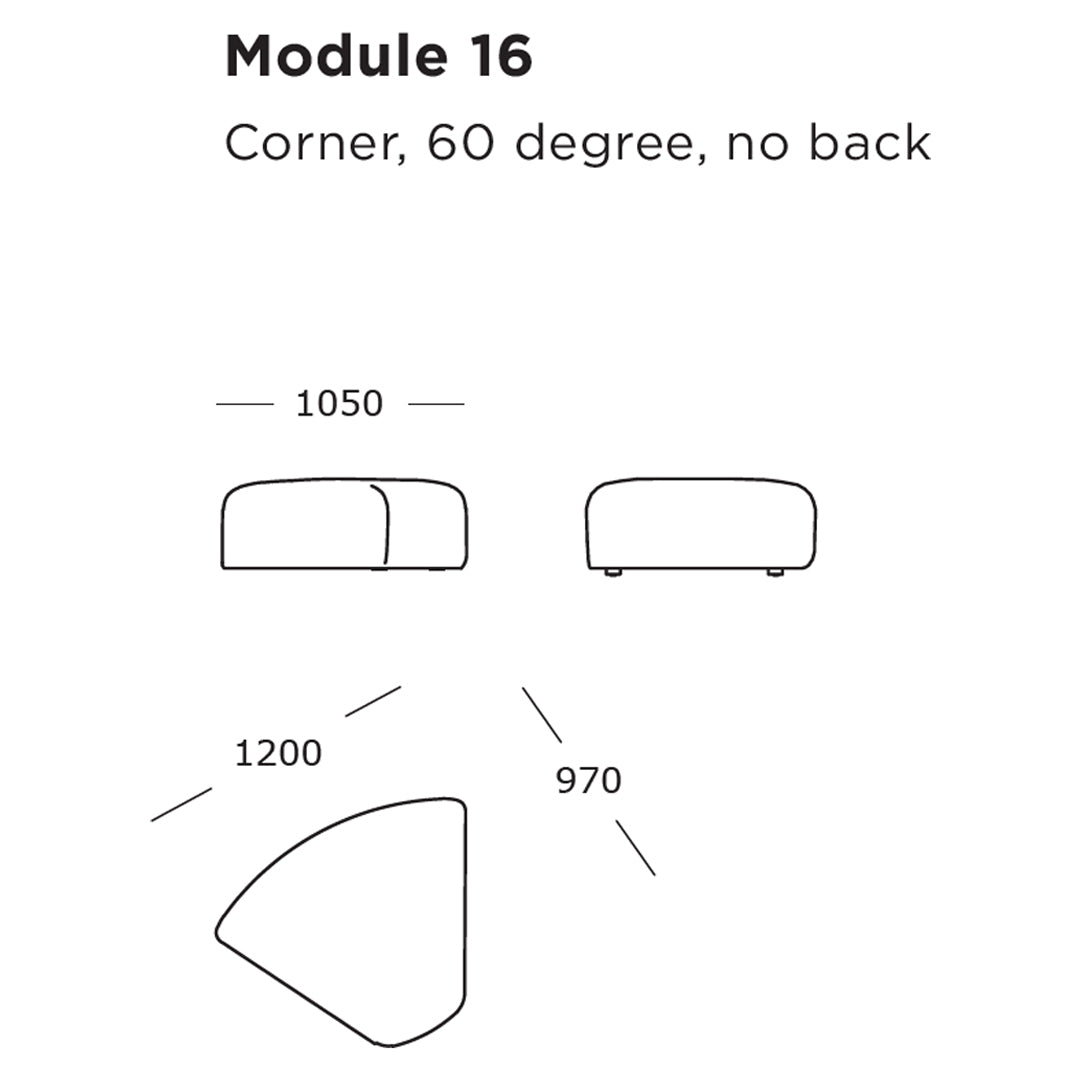 Panorama Modular Sofa (Modules 16-17)