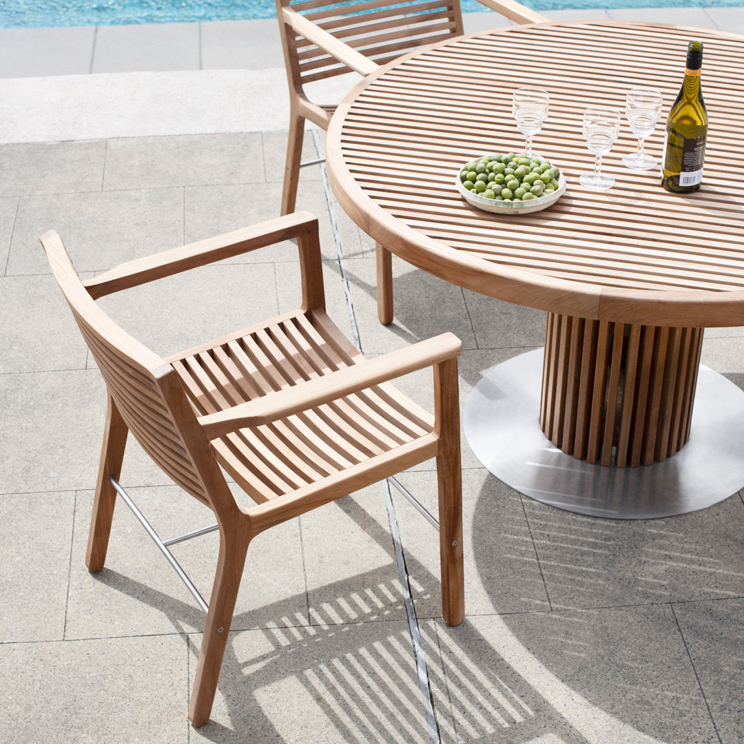 Sibast Furniture RIB Outdoor Dining Table Round by Morten Anker Danish Design Store