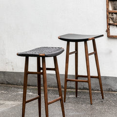 Freja Bar Stool - Leather Seat