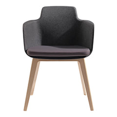 Tono Armchair - Upholstered Seat - Wood Legs